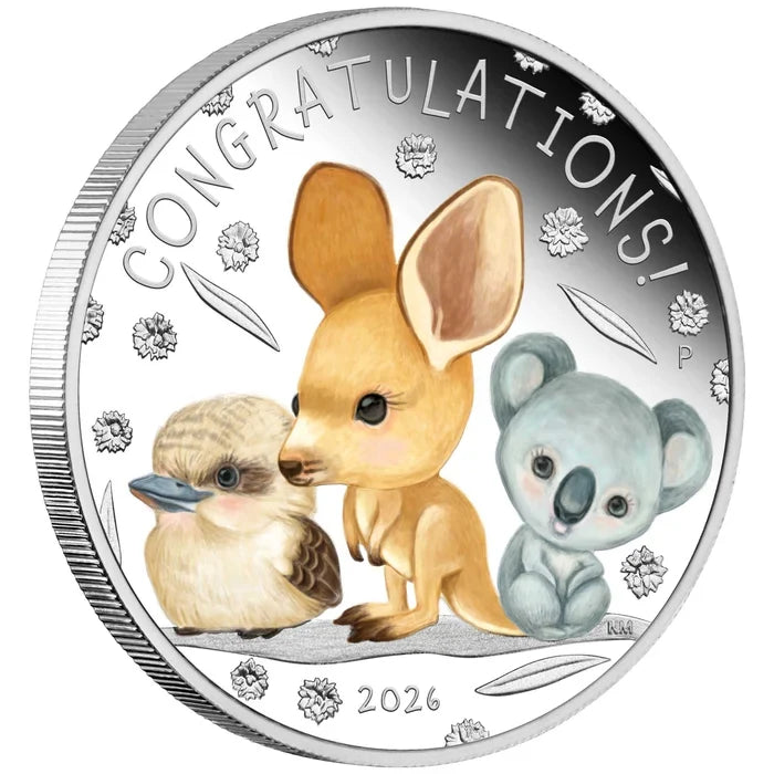 Newborn Baby 2026 1/2oz Silver Proof Coloured Coin