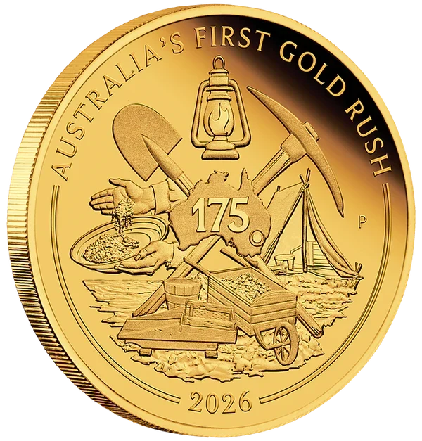 Australia's First Gold Rush 175th Anniversary 2026 1/4oz Gold Proof Coin