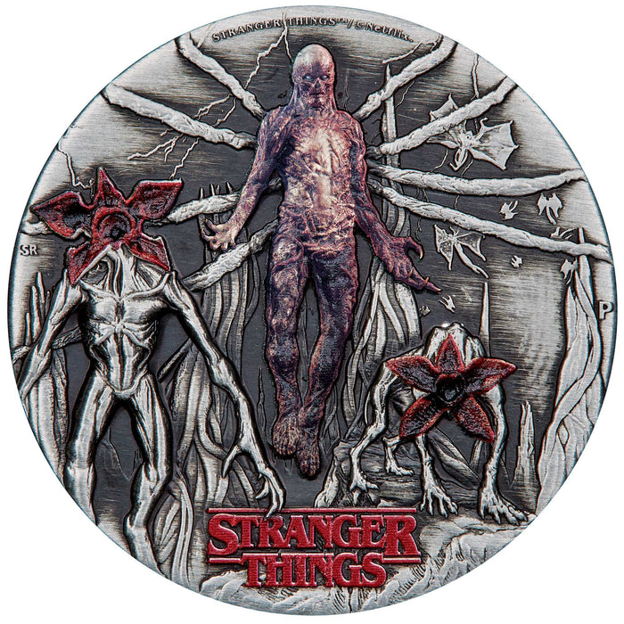 Stranger Things Villains 2026 2oz Silver Antiqued Coloured Coin