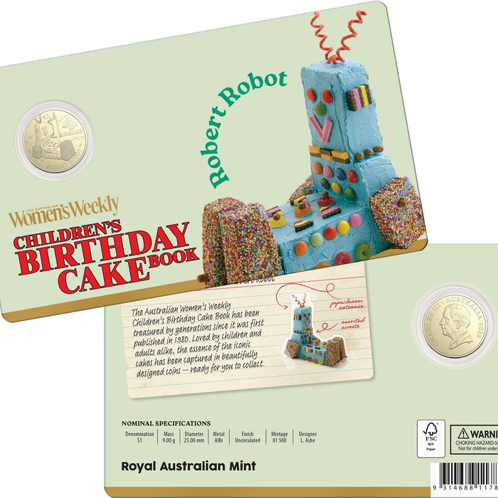 Robert Robot Australian Cook Book Coin at thegiftmart.com.au