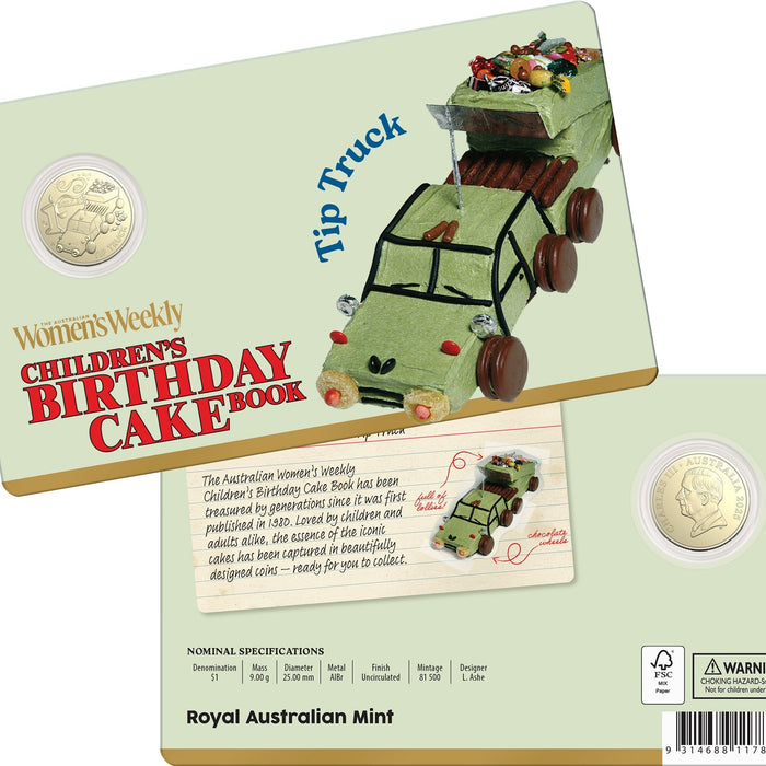 Tip Truck Australian Women Weekly Cook Book Coin at thegiftmart.com.au