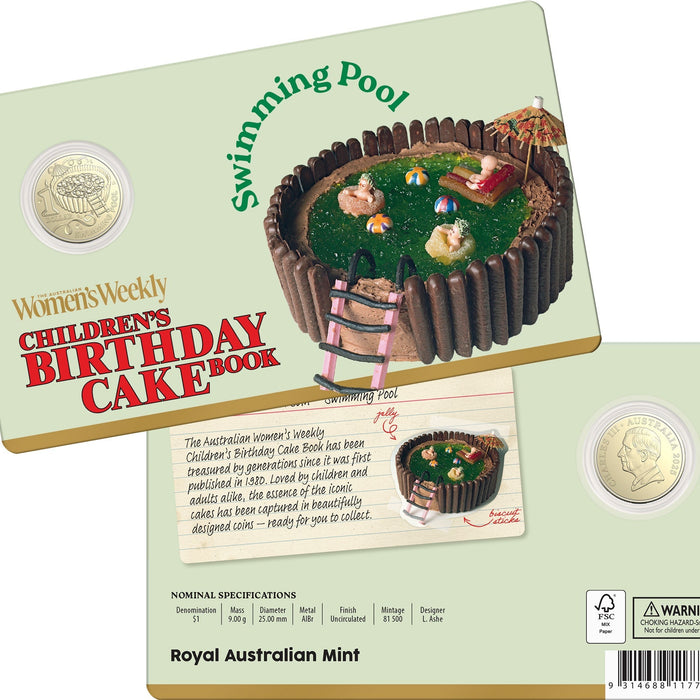 Swimming Pool Australian Women Weekly Cookbook Coin at the giftmart.com.au
