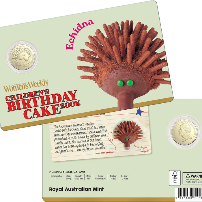 Echidna Australian Women Weekly Cook Book Coin at thegiftmart.com.au