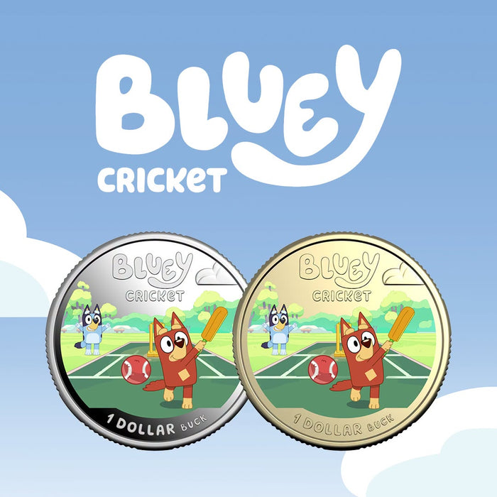 Bluey 2027 Coloured Coin Available today at thegiftmart.com.au