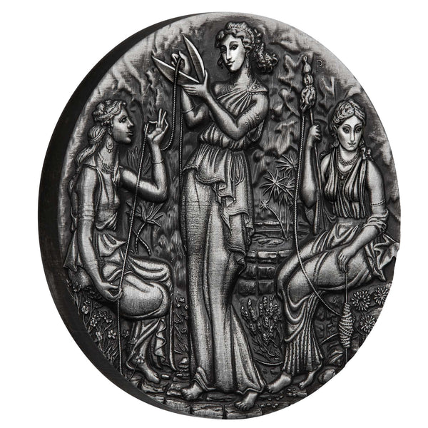 The Fates - The Moirai 2025 2oz Silver Antiqued Coin