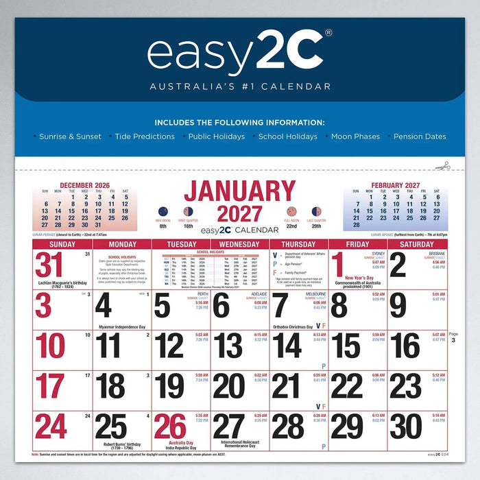 EASY 2C 2027 MAGNETIC MINI CALENDAR — The Gift Mart
