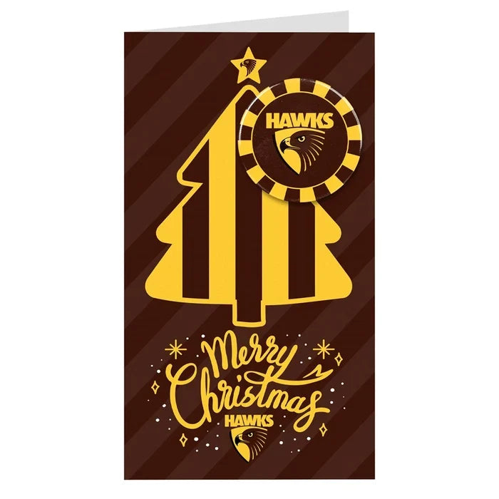 HAWKS MERRY CHRISTMAS CARD