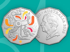 CELEBRATE 2026 50C COLOURED UNCIRCULATED COIN