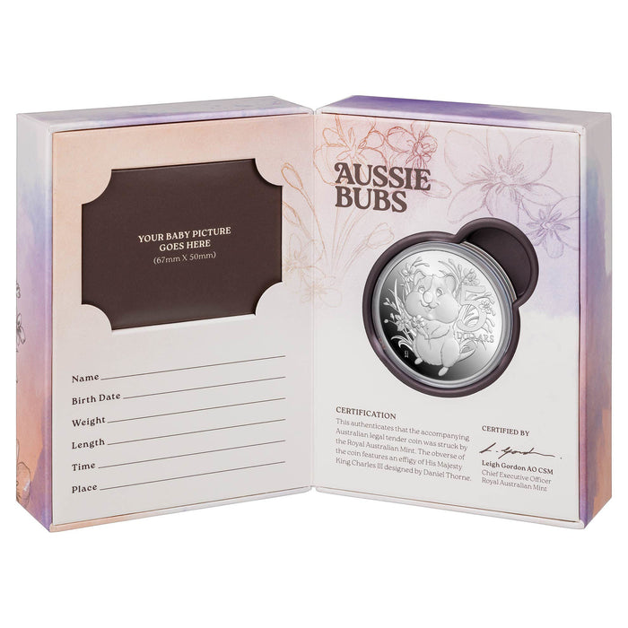 2025 $5 PROOF 1 OZ 40MM AUSSIE BABY COIN