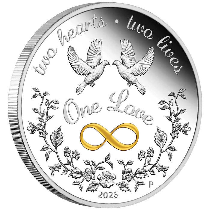 One Love 2026 oz Silver Proof Coloured Coin