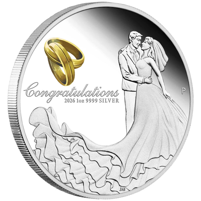 Wedding 2026 1oz Silver Proof Coloured Coin
