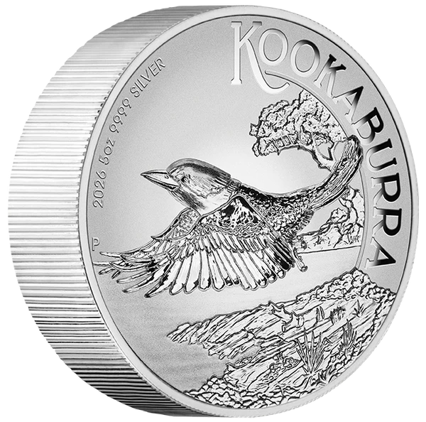 AUSTRALIAN KOOKABURRA 2026 5OZ SILVER INCUSED COIN