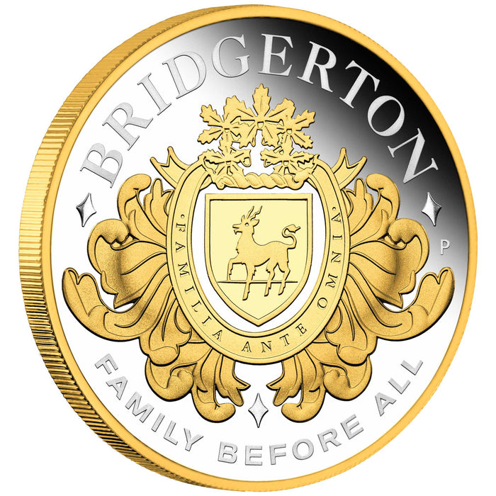 HOUSE OF BRIDGERTON 2026 2OZ SILVER PROOF GILDED COIN