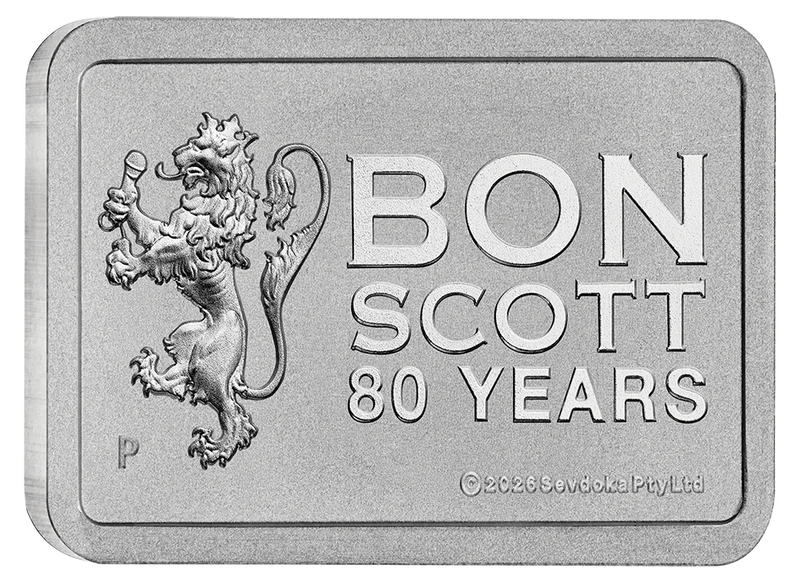 Bob Scott 80th Birthday 2026 1st Silver Minted Bar