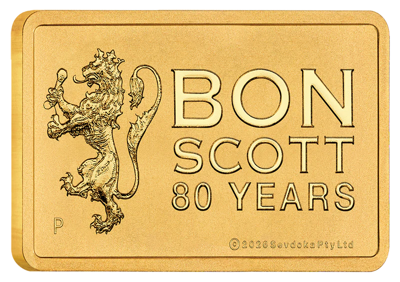 Bob Scott 80th Birthday 2026 1g Gold Minted Bar