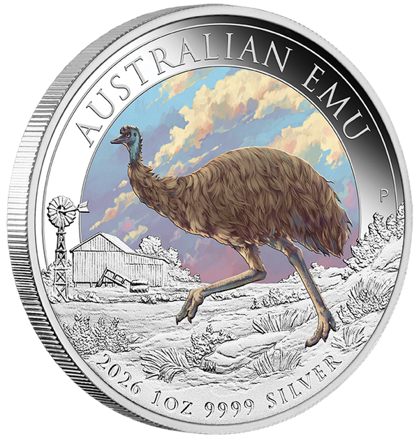Australian Emu 2026 1oz Silver Coloured Coin