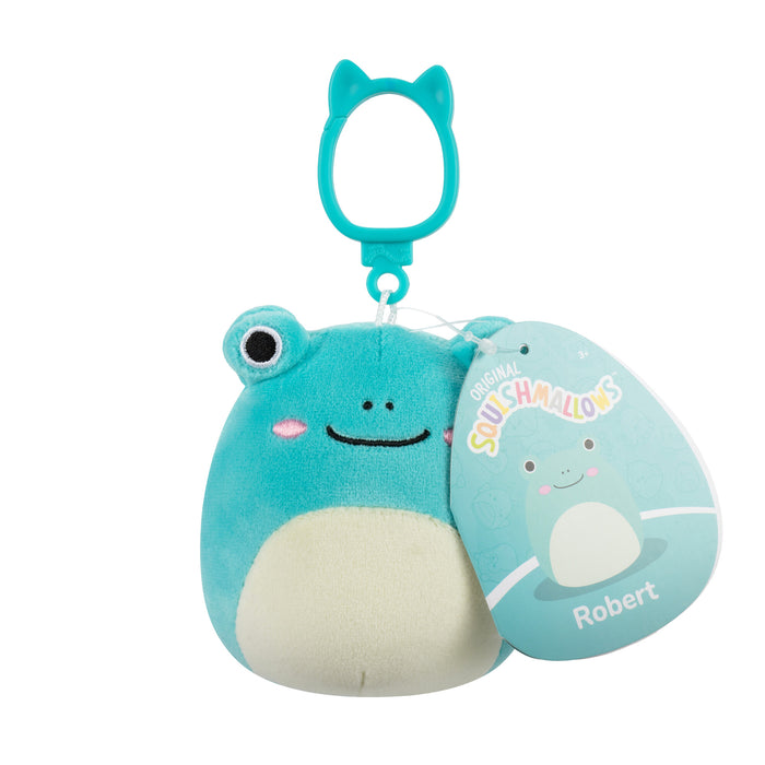 Robert - Aqua Frog Squishmallows 3.5in Clip 