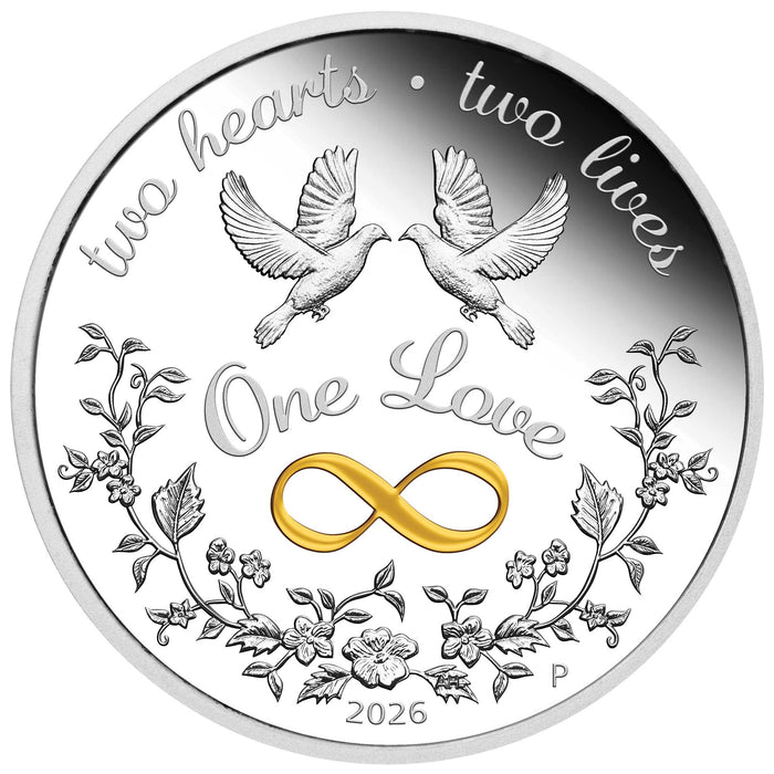 One Love 2026 oz Silver Proof Coloured Coin