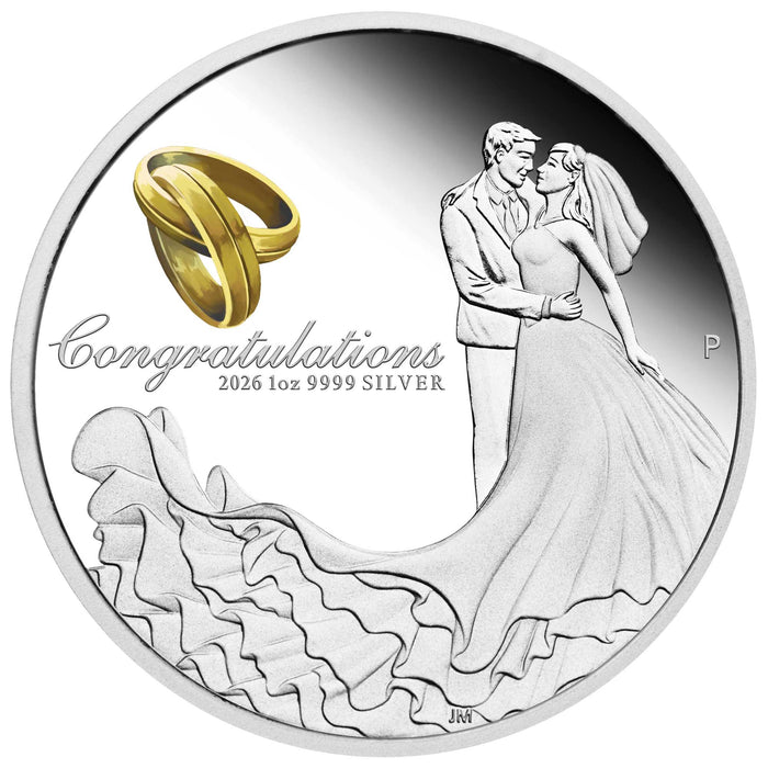 Wedding 2026 1oz Silver Proof Coloured Coin