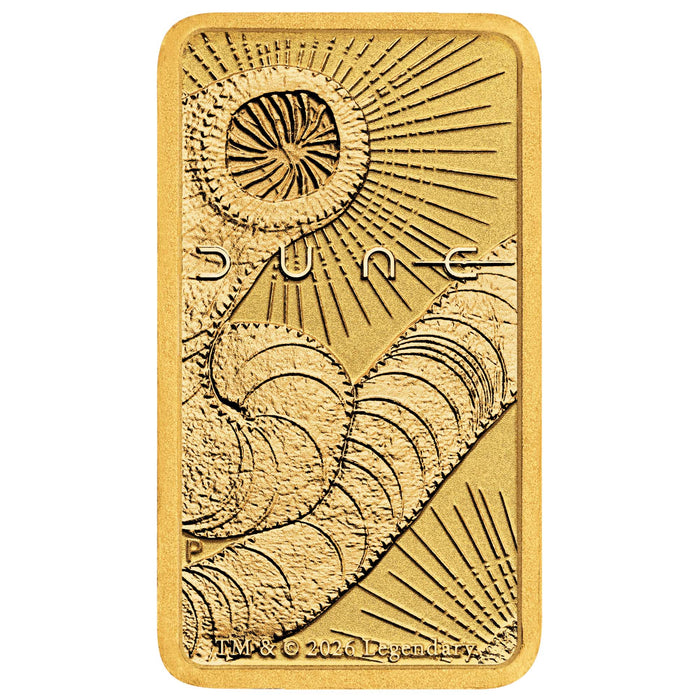 Dune 2026 1 Gold Minted Bar