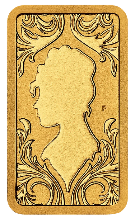 Bridgerton 2026 1g Gold Minted Bar in Card