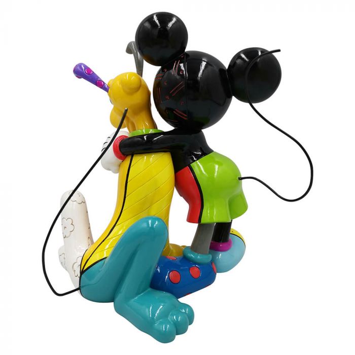 Disney by Britto  Collectibles and Figurines Multi - Mickey Mouse & Pluto Yellow & Red Figurine