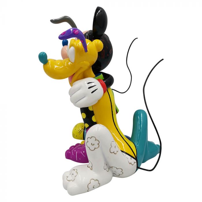 Disney by Britto  Collectibles and Figurines Multi - Mickey Mouse & Pluto Yellow & Red Figurine