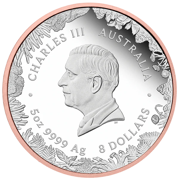 WONDERS OF AUSTRALIA KANGAROO 2026 5 OZ SILVER PROOF DOUBLE GILDED COIN