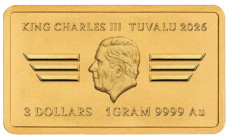 40 Years of Top Gun 2026 1g Gold Rectangular Coin in Card