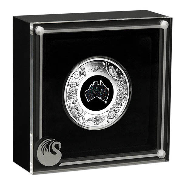 Great Southern Land Nocturnal 2026 1oz Silver Proof Matrix Opal Coin