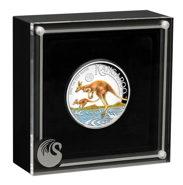 2025 Australian Kangaroo 1 Oz Silver Proof High Relief Coloured Coin