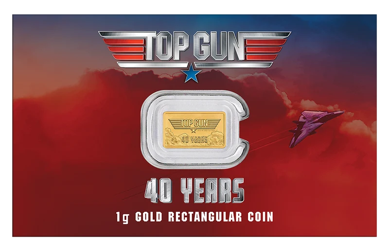 40 Years of Top Gun 2026 1g Gold Rectangular Coin in Card