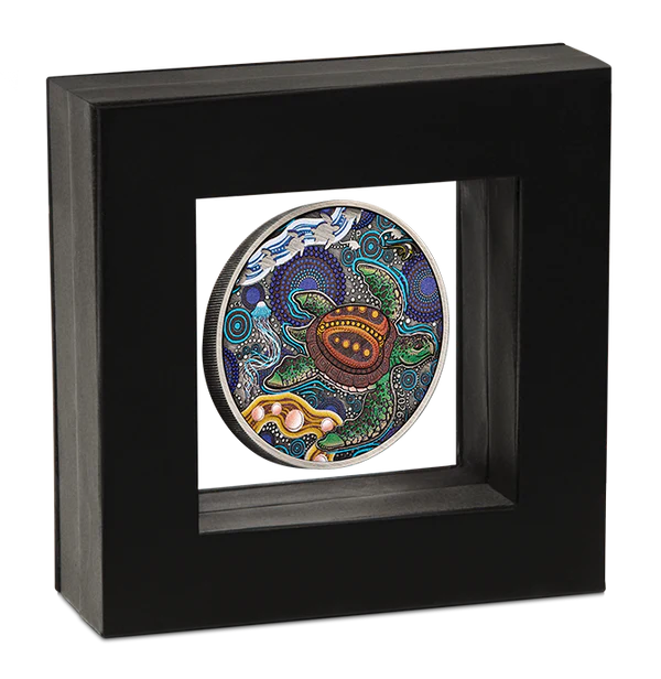 Turtle Lunatic 2026 2oz Silver Antiqued Coloured Coin