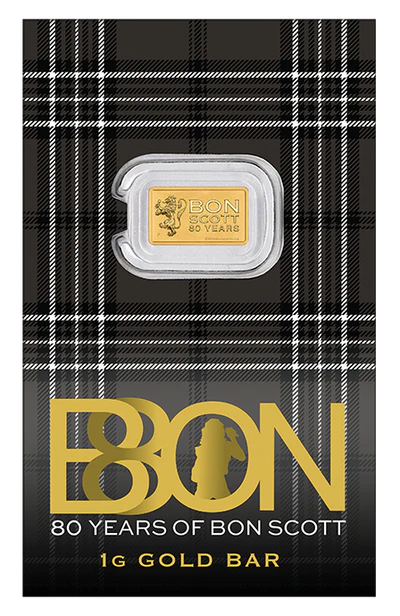 Bob Scott 80th Birthday 2026 1g Gold Minted Bar