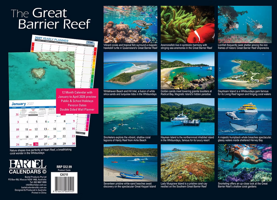 2027 THE GREAT BARRIER REEF CALENDAR