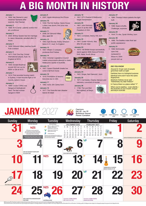 READEZY CALENDAR 2027