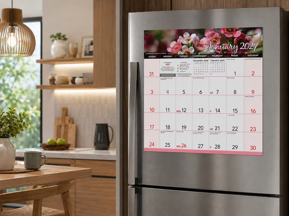 2027 MAGNETIC CALENDAR WILDFLOWERS