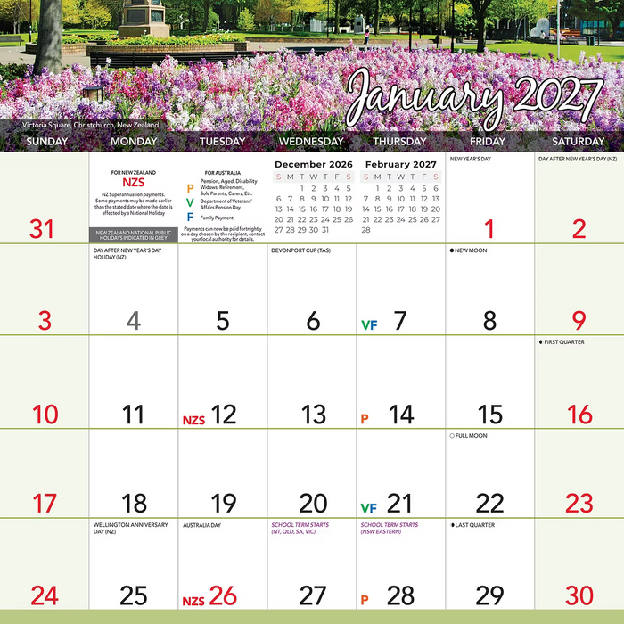 2027 MAGNETIC CALENDAR GREAT GARDENS