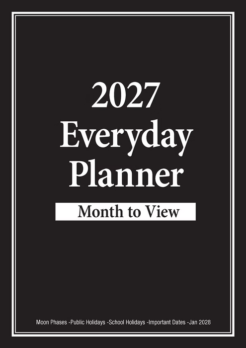 BARTEL 2027 EVERYDAY PLANNER MONTH TO VIEW ASST COLOURS