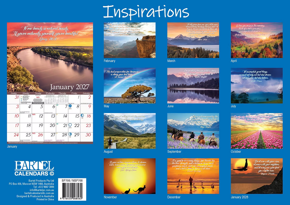 BARTEL CALENDARS 2027 INSPIRATIONS