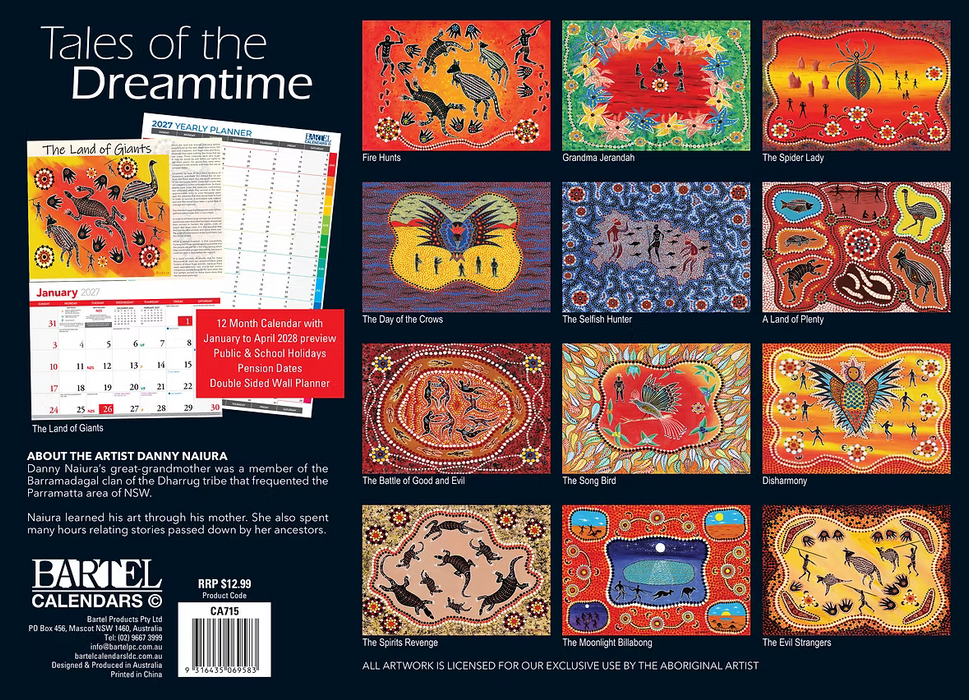 2027 TALES OF THE DREAMTIME CALENDAR