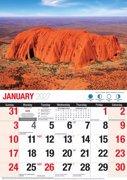 BARTEL CALENDARS 2027 AUSTRALIAN SCENIC BEAUTY