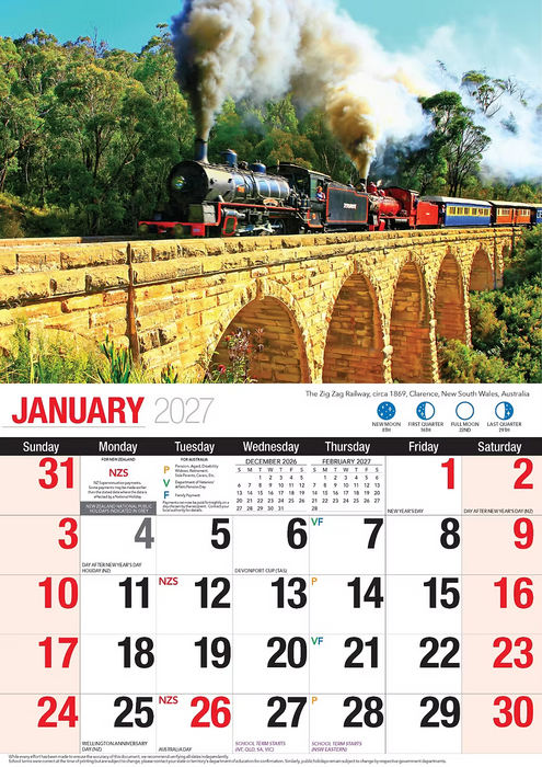 BARTEL CALENDARS 2027 GREAT TRAINS
