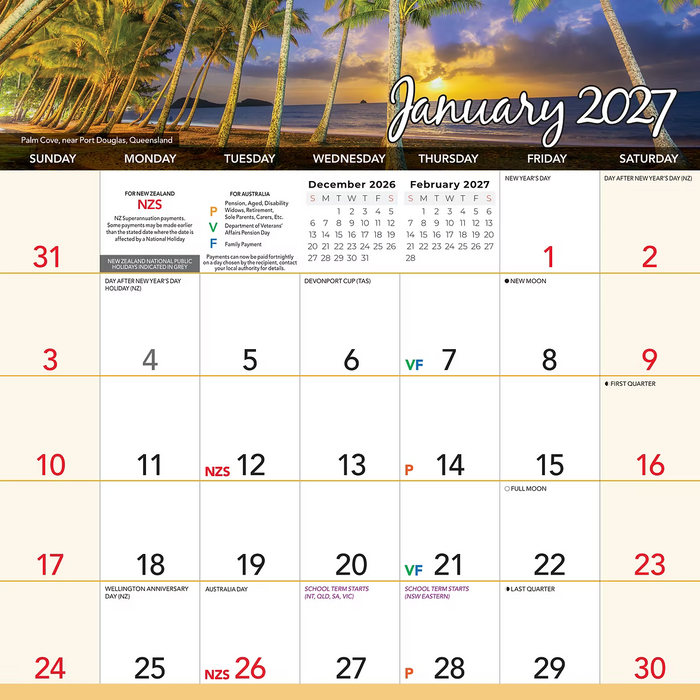 2027 MAGNETIC CALENDAR SCENIC BEAUTY
