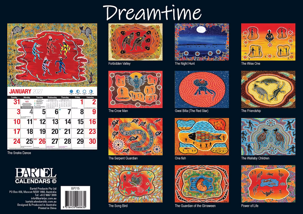 BARTEL CALENDARS 2027 DREAMTIME