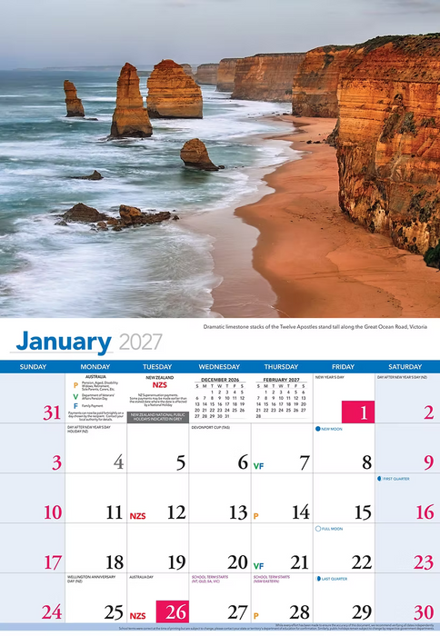 2027 AUSTRALIAN SCENIC BEAUTY CALENDAR