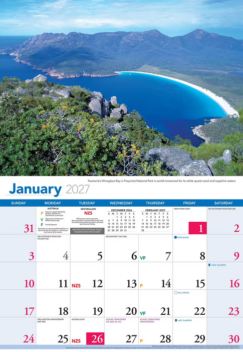 National Parks of Australia Calendar 2027