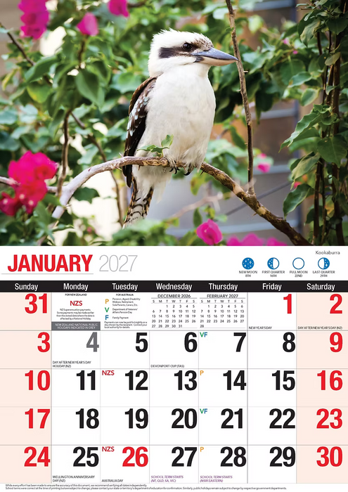 BARTEL CALENDARS 2027 AUSTRALIAN BIRDS