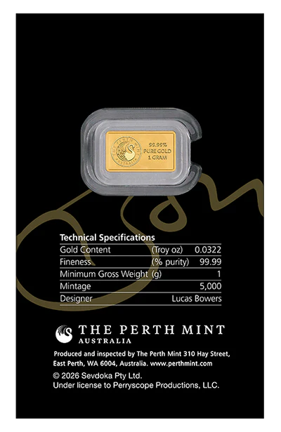 Bob Scott 80th Birthday 2026 1g Gold Minted Bar