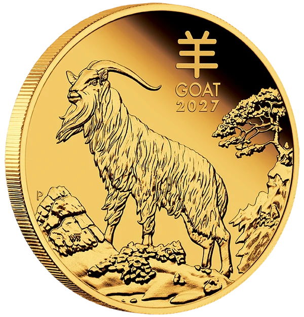 2027 Year of the Goat 1/4oz Gold Proof Coin